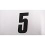 Startnummer 5 schwarz 20cm