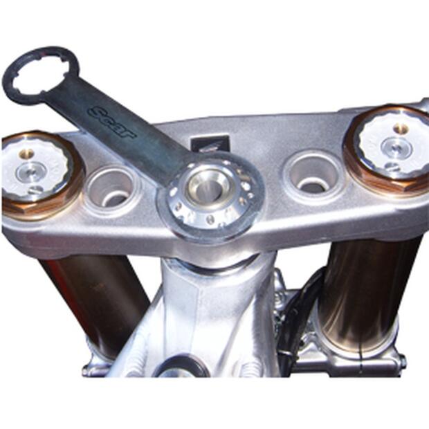 Dado del cannotto di sterzo con utensile adatto per KTM 85cc SX 85 anno 03-10 SCAR
