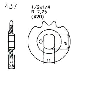 DID Kettensatz passend für KREIDLER 50ccm RS-B + RSH-B Typ K54/503, RSL Bj 75- Üb 13-35