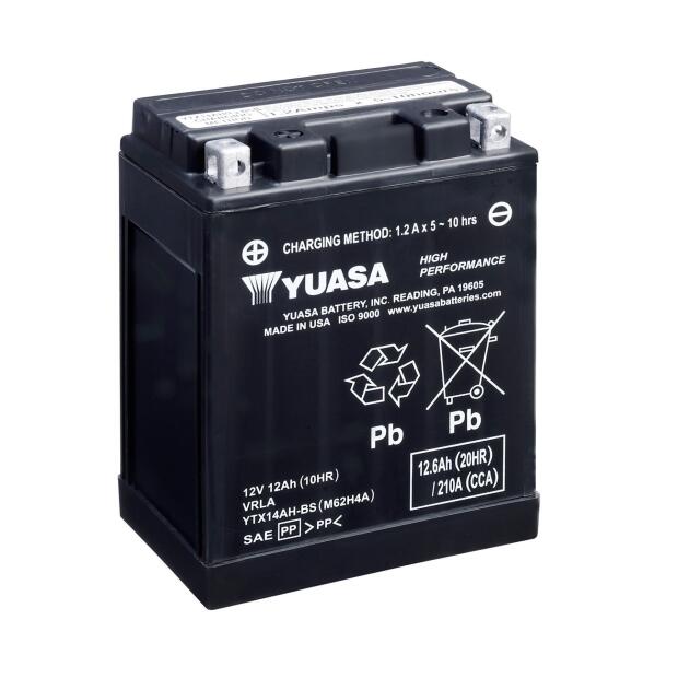 YUASA Batterie (befüllt, ready-to-use) passend für ARCTIC CAT Bearcat 340 440 500ccm Bj 95-00 (YTX14AH-BS)