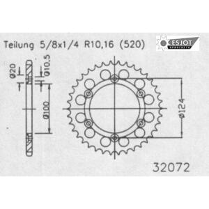Kettenrad DUCATI Paso907  IE Baujahr 90-92 mit 40...