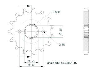 Ritzel für YAMAHA XT500 Umbau Kette 530 Baujahr...