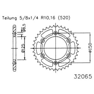 Kettenrad für KTM LC4 640 Adventure R Stahlkettenrad...