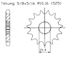 Ritzel für SUZUKI GSX-R750 (K4,K5)(B3) Baujahr 04-05 mit 17 Zähnen