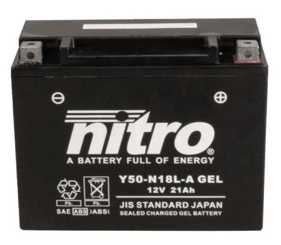 NITRO Batterie für YAMAHA EC540 Excel Bj 79-80 (Y50-N18L-A)