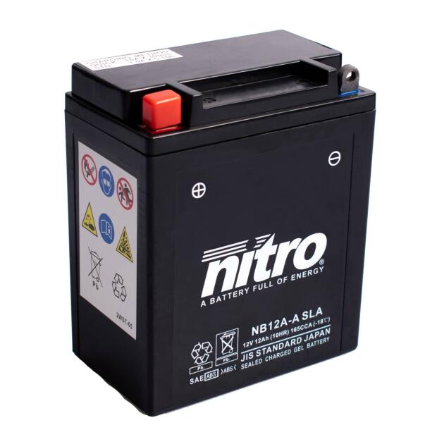 NITRO Batterie passend für KAWASAKI KZ40KZ400- Bj 74-79 (12N12A-4A-1)