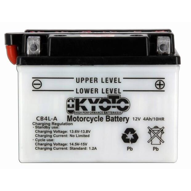 KYOTO Batterie passend für KAWASAKI KL250-D KLR Bj 85-05 (YB4L-A)