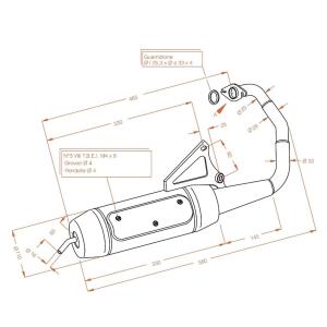 SITO Auspuff passend für YAMAHA BWS 50ccm 50 Bj -99...