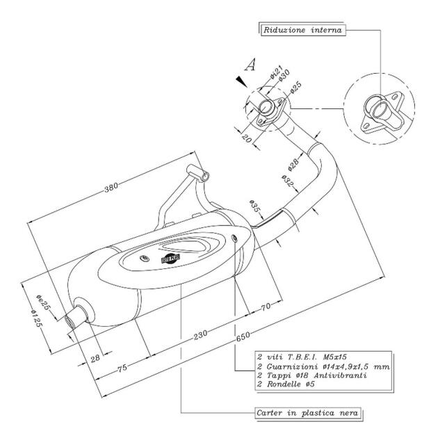 SITO Auspuff passend für PIAGGIO Zip 50ccm 50 Bj 44509 SITO PLUS