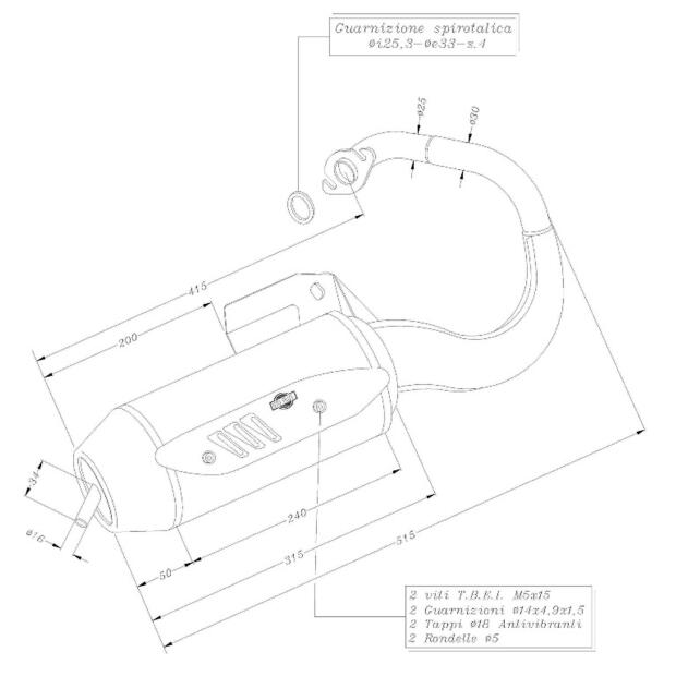 SITO Auspuff passend für PEUGEOT Metalx 50ccm 50 Bj -3 SITO PLUS