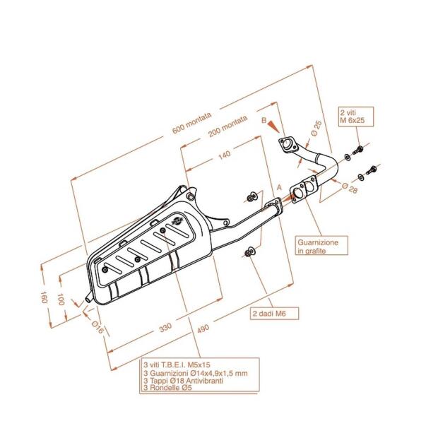 SITO Auspuff passend für PIAGGIO Free 50ccm 50 Bj 92-94 SITO PLUS