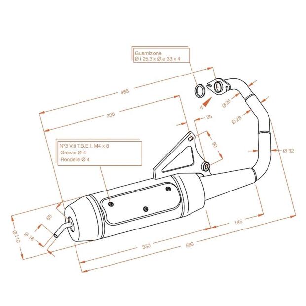SITO Auspuff passend für MBK Booster 50ccm 50 Bj -99 SITO PLUS