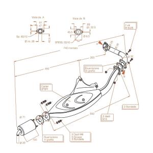 SITO Auspuff passend für PIAGGIO NRG 50ccm 50 MC2 Bj...