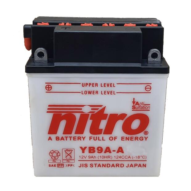 NITRO Batterie passend für SUZUKI LT160 E QuadRunner Bj 89-94 (YB9A-A)