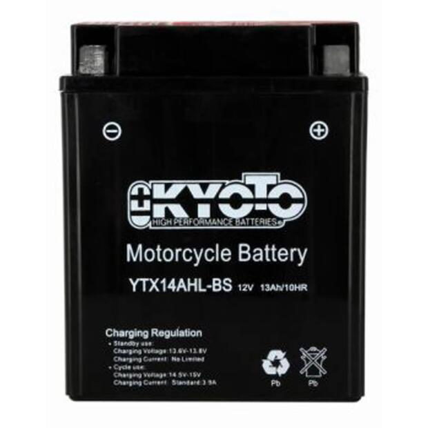 KYOTO Battery suitable for YAMAHA FJ1200 year 86-90 (YTX14AHL-BS)