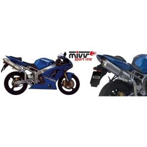 MIVV Auspuff für KAWASAKI ZX-6 R 636 03-04 OVAL...