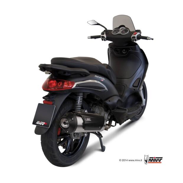 MIVV Auspuff für PIAGGIO BEVERLY 250 04-07 URBAN Edelstahl Komplettanlage mit Kat