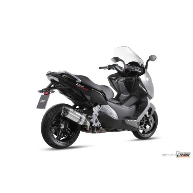 MIVV SUONO für BMW C 600 SPORT 12-15 Edelstahl mit Carbon-Endkappe SLIP-ON