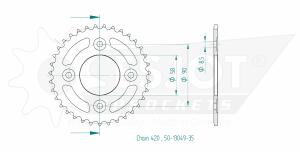 Kettenrad 35 Zähne Esjot 50-13049-35