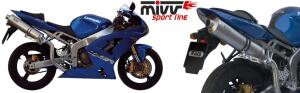 MIVV Auspuff für KAWASAKI ZX-6 R 636 03-04 OVAL...