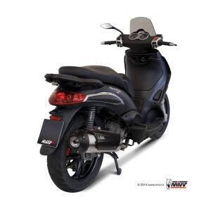 MIVV Auspuff URBAN Edelstahl Kompl.anl. mit Kat für PIAGGIO BEVERLY TOURER 250 Bj. 08-09