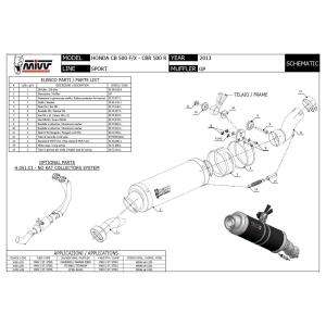 MIVV Auspuff GP CARBON SLIP-ON für HONDA CB 500 F /...