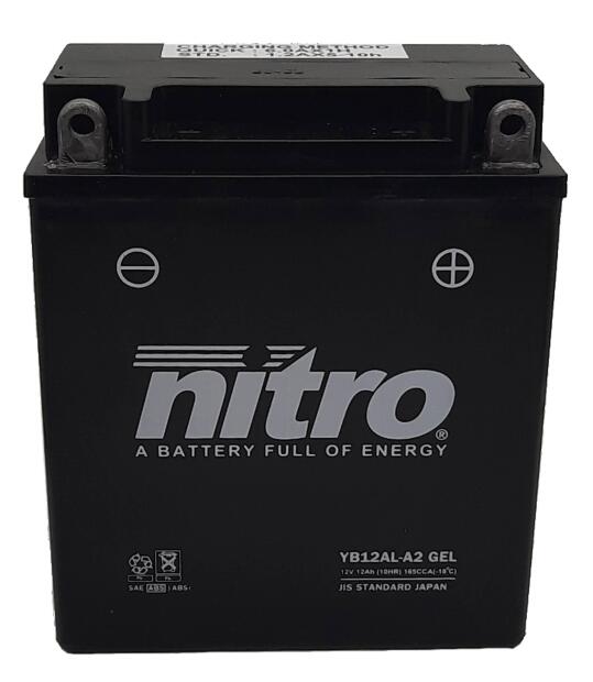 NITRO Batterie passend für YAMAHA XT 600 Z Tenere (55W) Bj 85-90 (YB12AL-A2)