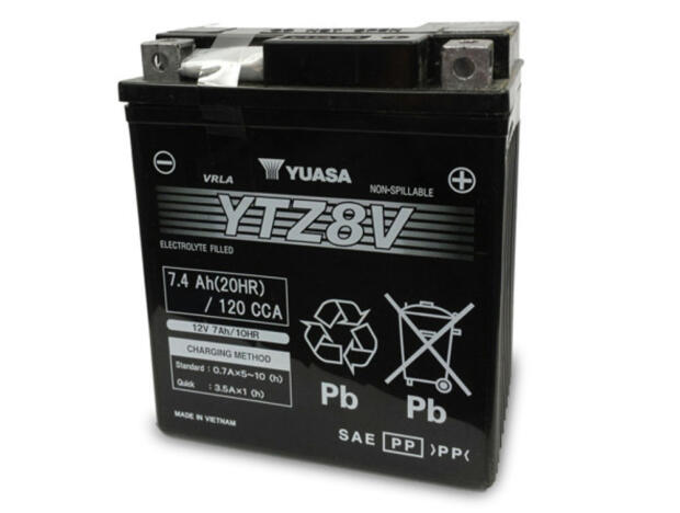 YUASA Batterie passend für YAMAHA MT-03 ABS ab Bj 16 (YTZ8V)