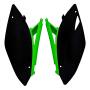 WRP Seitenteile passend für KAWASAKI KXF 450 Bj 09-11 schwarz-grün Paar