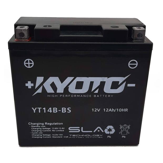 KYOTO Batterie passend für YAMAHA BT 1100 Bulldog Bj 01-06 (YT14B-BS)