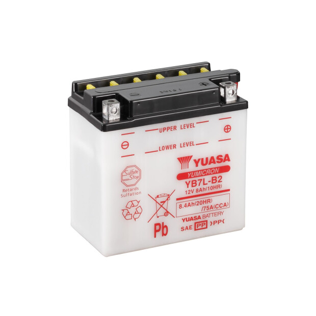 YUASA Batterie  für YAMAHA YP 125 R Majesty 125ccm Bj 98-07 (YB7L-B2)