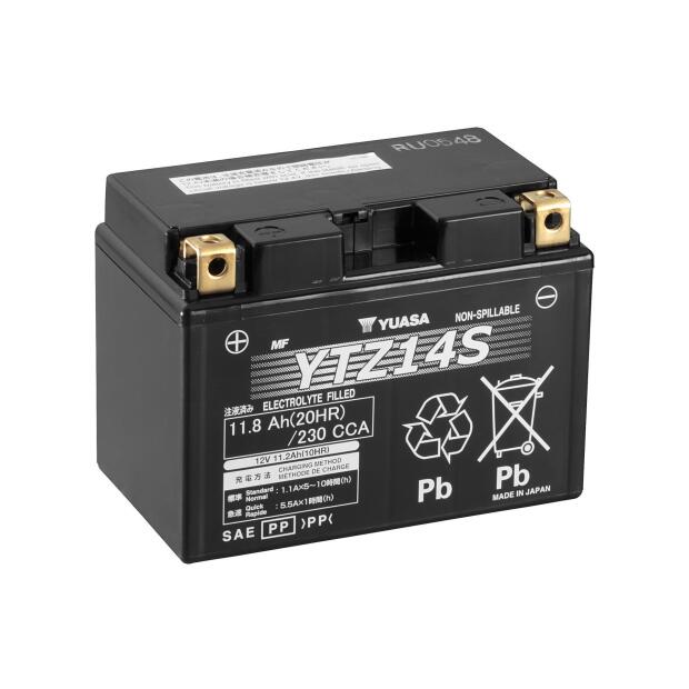 YUASA Batterie (befüllt, ready-to-use) passend für YAMAHA FZS 1000 FZ1 1000ccm Bj 05-16 (YTZ14S)