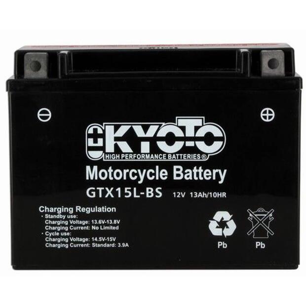 KYOTO Batterie passend für MOTO-GUZZI V 11 Caf Bj 02-04 (YTX15L-BS)