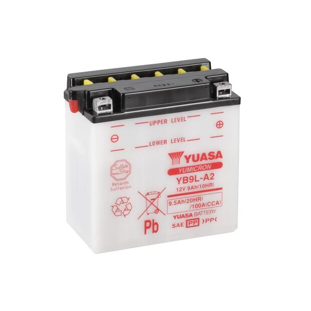 YUASA Batterie passend für KAWASAKI EX 250 Ninja 250ccm Bj 86-94 (YB9L-A2)
