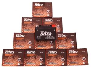 NITRO Batterie 10 Stück YB4L-B (NT4L/YTX4L-BS/YTC4L)...