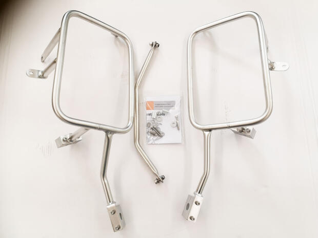 SIFAM Koffersatz mit Halter passend für BMW R1200GS 2004-2012 2x45 Liter silber