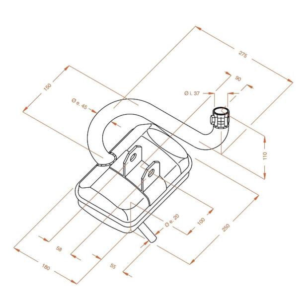 SITO Auspuff passend für PIAGGIO VESPA 150ccm PX 150 SITO PLUS