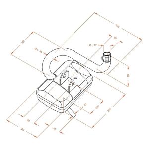 SITO Auspuff passend für PIAGGIO VESPA 150ccm PX 150...