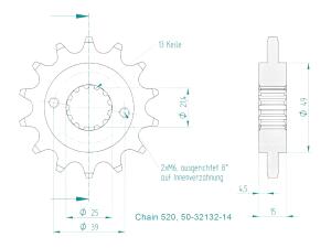 Sprocket kit for Kymco Maxxer KXR MXU 250 / 300 teeth 14 / 38