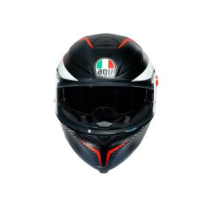 AGV Integralhelm K5 S THUNDER MATT BLACK/WHITE/RED XS...
