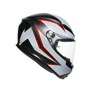 AGV Integralhelm K6 FLASH MATT BLACK/GREY/RED XXL  (63-64cm)