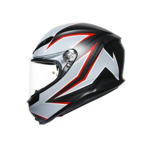 AGV Integralhelm K6 FLASH MATT BLACK/GREY/RED XXL  (63-64cm)