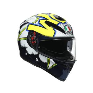 AGV Integralhelm K3 SV BUBBLE BLUE/WH/YELLOW FLUO XS...