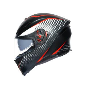 AGV Integralhelm K5 S THUNDER MATT BLACK/WHITE/RED ML  (58cm)