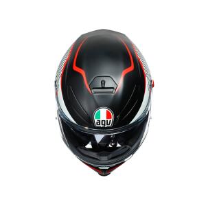AGV Integralhelm K5 S THUNDER MATT BLACK/WHITE/RED ML  (58cm)