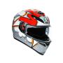 AGV Integralhelm K3 SV BUBBLE GREY/WHITE/RED L  (59-60cm)