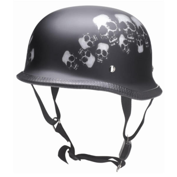 REDBIKE Helm RK-305 SKULL Farbe matt schwarz-weiß Größe 56 (S)