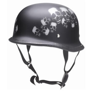 REDBIKE Helm RK-305 SKULL Farbe matt schwarz-weiß...