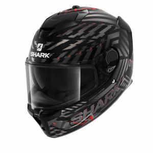 SHARK Integralhelm SPARTAN GT E-BRAKE schwarz-grau-rot...