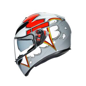 AGV Integralhelm K3 SV BUBBLE GREY/WHITE/RED MS  (57cm)